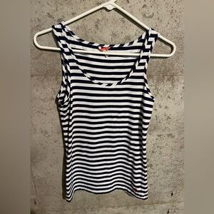NAVY BLUE AND WHITE STRIPED TANK TOP